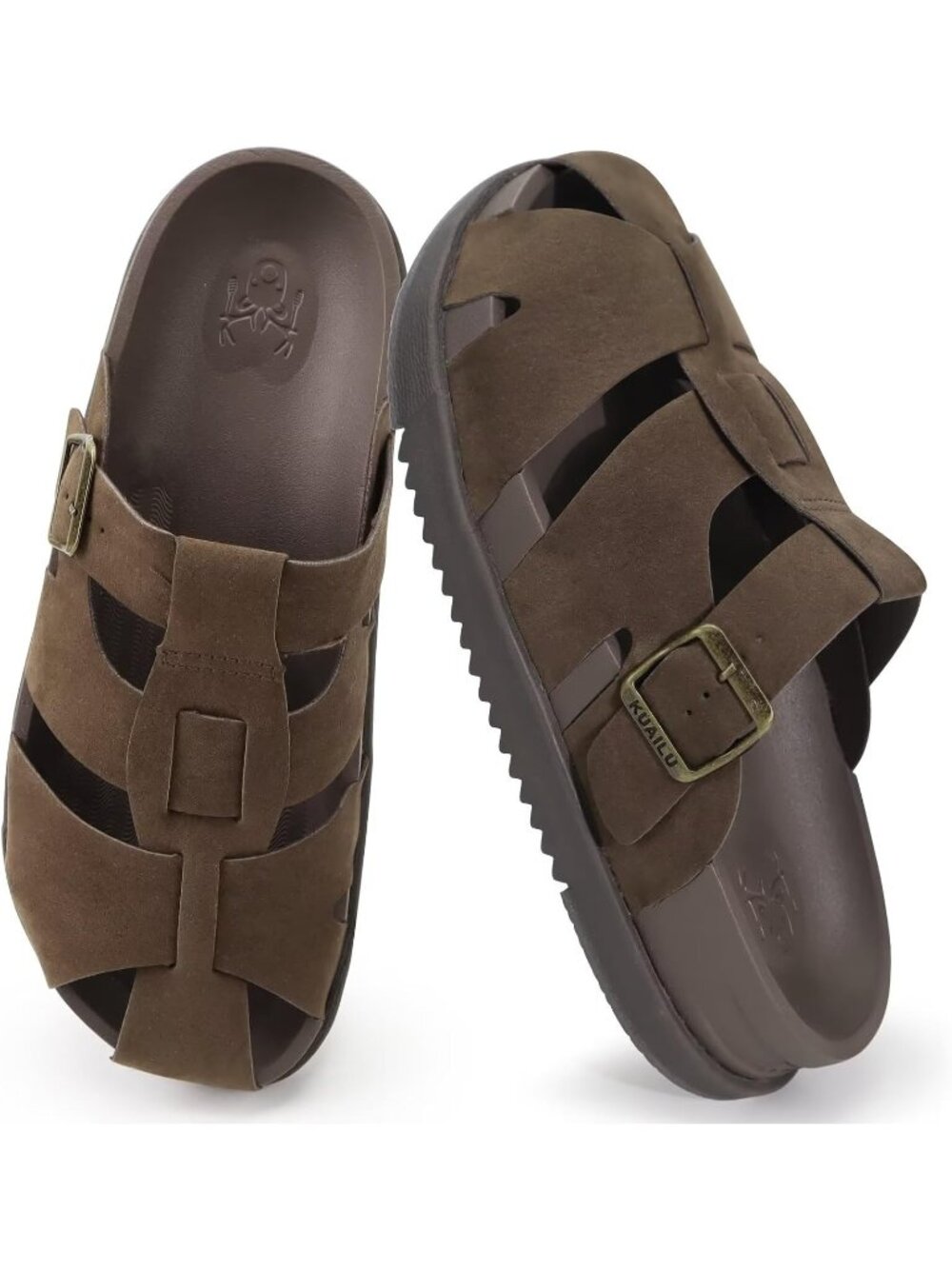 🆕Women's Brown Clog Sandals Comfortable Arch Support Chic Platform Slides
